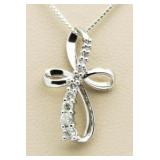 10kt Gold Quality Diamond Cross Pendant