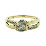 10kt Gold Diamond Heart Ring