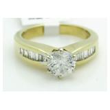 18kt Gold Brilliant 1.61 ct Diamond Solitaire Ring