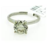 18kt Gold Brilliant 2.18 ct Diamond Solitaire Ring