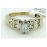 14kt Gold Brilliant 1.76 ct Diamond Solitaire Ring