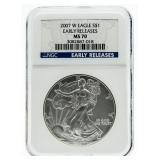 2007-West Point MS70 American Eagle Silver Dollar