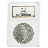 1887 MS63 Morgan Silver Dollar