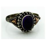 Amethyst Cabochon Estate Ring