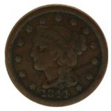 1844 Braided Hair Large Cent