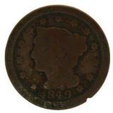 1849 Braided Hair Large Cent