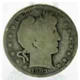 1903-S Barber Silver Half Dollar