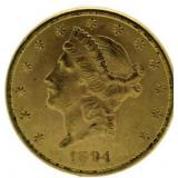 1894-S BU Liberty $20 Gold Piece