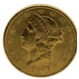 1907 BU Liberty $20 Gold Piece