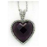 Beautiful 5.50 ct Amethyst Heart Pendant