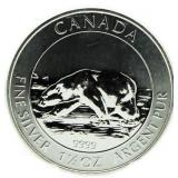 2013 Canada Bear 1.50 Oz. Pure Silver Argent Pur