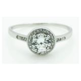 Brilliant 1.00 ct White Topaz Solitaire Ring