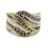 Wave Link Diamond Accent Dinner Ring