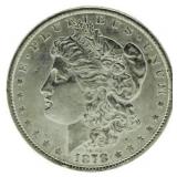 1878 BU Details 7 TF Morgan Silver Dollar