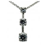 White Topaz Past Present Future Necklace