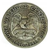 1946 Iowa Centennial Silver Commem. Half *RARE