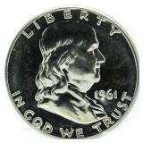 1961 BU Franklin Silver Half Dollar