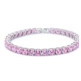 Brilliant 14.50 ct Pink Sapphire Tennis Bracelet