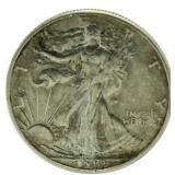 1942-D Walking Liberty Silver Half Dollar