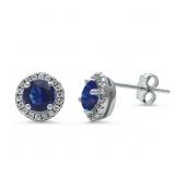 Gorgeous 2.00 ct Sapphire Solitaire Earrings