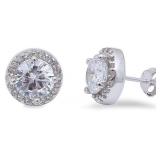 Brilliant 4.50 ct White Topaz Solitaire Earrings