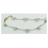 14kt Gold Pearl Bracelet