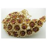 14kt Gold Genuine 2.00 ct Ruby Cornucopia Broach