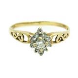 10kt Gold Diamond Waterfall Ring