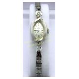 14kt Gold Antique Omega Ladies Diamond Watch