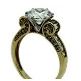 14kt Gold Brilliant 3.50 ct White Topaz Ring