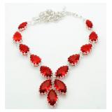 Beautiful 86.00 ct Orange Sapphire Necklace