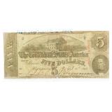 1863 Confederate $5 Bank Note