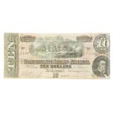 1864 Confederate $10 Bank Note