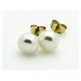 14Kt Gold Akoya Pearl Earrings