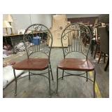 Pair of Metal Dining Chairs