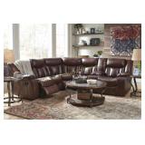 Ashley 136 LEATHER Reclining Sectional