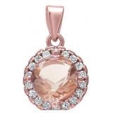 Gorgeous 2.00 ct Morganite Solitaire Pendant