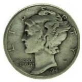 RARE 1942 over 41 Mercury Dime