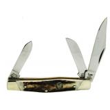 Hen & Rooster Genuine Stag Handle Stockman Knife