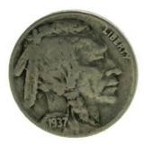 RARE 1937-D 3 Leg Buffalo Nickel