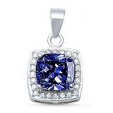 Cushion Cut 3.00 ct Tanzanite Designer Pendant