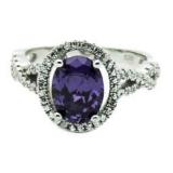 Oval 2.20 ct Amethyst Infinity Ring