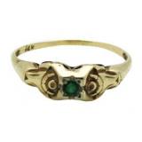 14kt Gold Antique Emerald Estate Ring