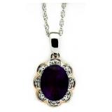 $600 Platilite Amethyst Designer Pendant