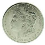 1921-S AU Morgan Silver Dollar