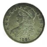 1831 Capped Bust Silver Half Dollar