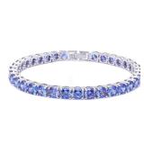 Brilliant 14.50 ct Tanzanite Tennis Bracelet