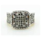 Cushion Cut 1/4 ct Diamond Dinner Ring