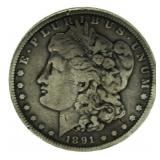 1891 Morgan Silver Dollar