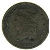 Rare 1835 US Classic Head Half Cent